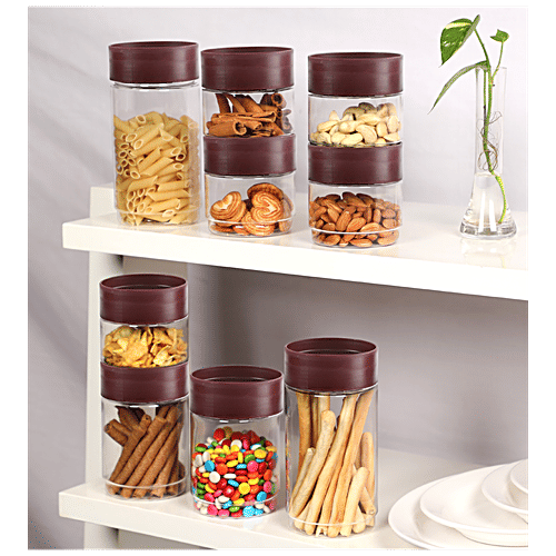 Buy Cello Stackable Plastic Storage Containers Modustack, Maroon