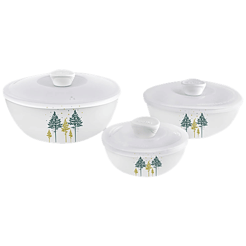 Buy Cello Mixing Bowls Set With Lids Royale Opalware, Royal Pine