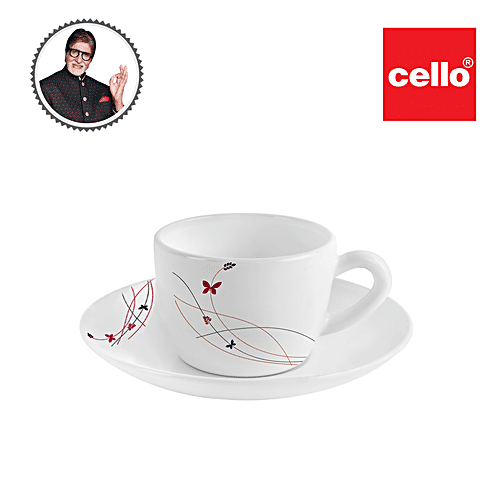 Buy Cello Queen Cup & Saucer Regular, Lush Fiesta Online at Best