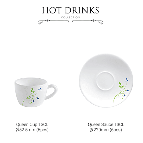 Buy Cello Queen Cup & Saucer Regular, Tropical Lagoon Online at Best