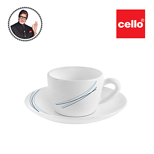 Buy Cello Queen Cup & Saucer Regular, Cool Lines Online at Best Price