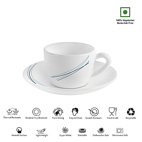 Buy Cello Queen Cup & Saucer Regular, Cool Lines Online at Best Price