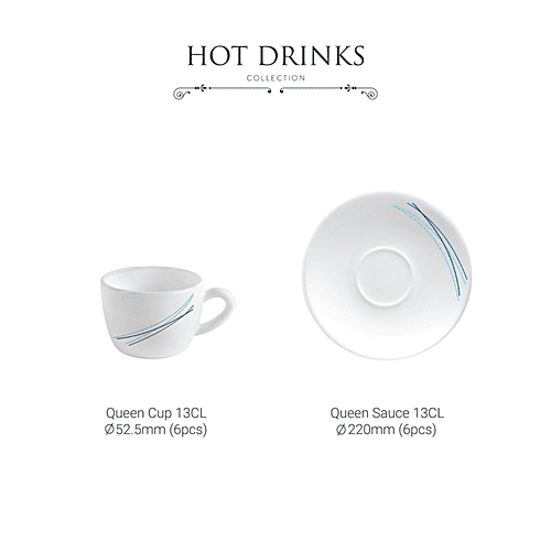 Buy Cello Queen Cup & Saucer Regular, Cool Lines Online at Best Price