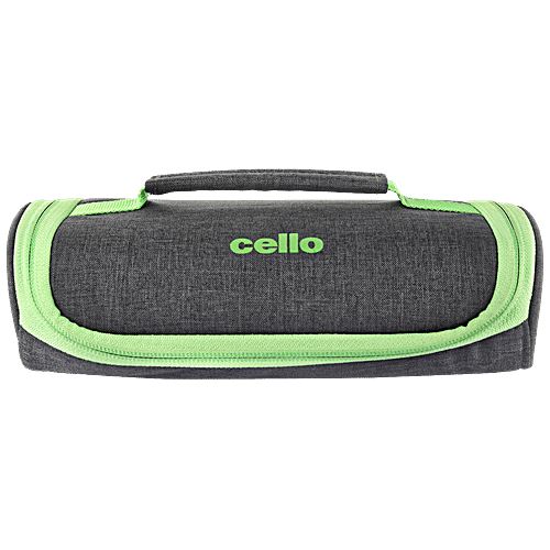 Cello Borosilicate Lunch Box With Carry Pouch - Round, Microwavable, Seal O Fresh, 3 pcs  