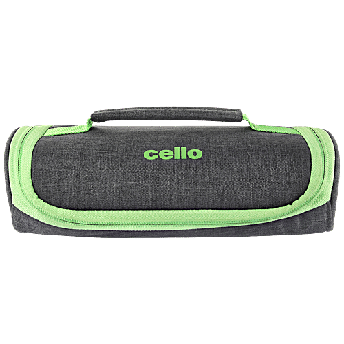 Cello Borosilicate Lunch Box With Carry Pouch - Square, Microwavable, Seal O' Fresh, 3 pcs  