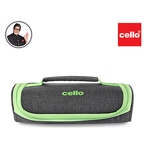 Cello Borosilicate Lunch Box With Carry Pouch - Square, Microwavable, Seal O' Fresh, 3 pcs  