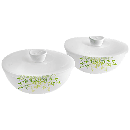 Buy Cello Mixing Bowl With Lids Set Opalware, Green Orchard, Royale