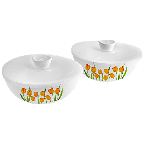Buy Cello Mixing Bowls Set With Lids Royale Opalware, Tulip Field