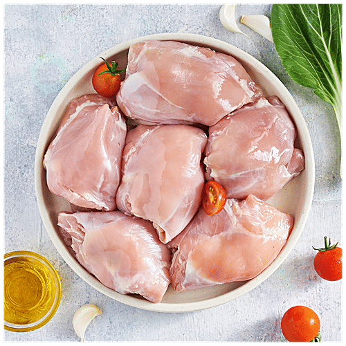 fresho! Chicken Thigh Boneless Without Skin, 250 g (3-4 pcs)