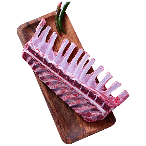 fresho! Mutton Lamb Rack Fresh Fleshy Juicy Tender Pieces 24 To 32 pcs, 900 g  