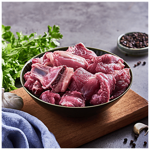 fresho! Goat Kid Mutton Curry Cut From Whole Carcass, 900 g (24-32 pcs) 