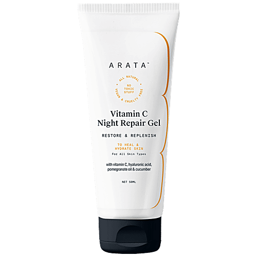 Arata Vitamin C Night Repair Gel - Restores & Replenishes Skin, 50 ml