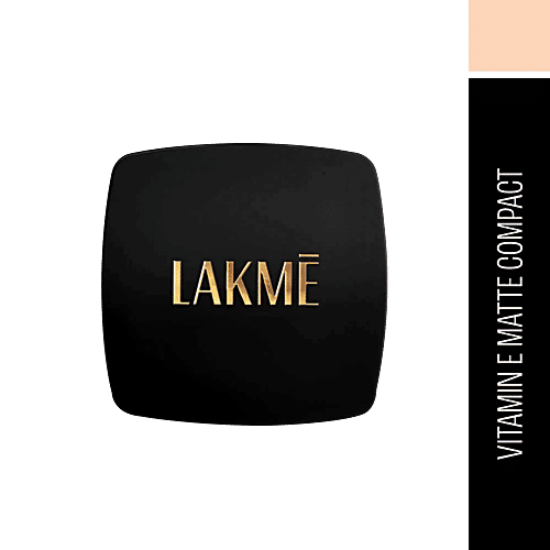 Lakme Forever Matte Compact, 9 g Shell Smooth Finish, Lasts for 12 Hours, Even Toned Look
