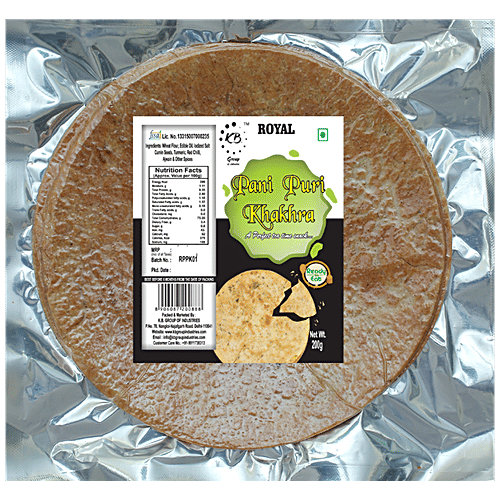 Royal Pani Puri Khakhra - Perfect Snack, 200 g Pouch 