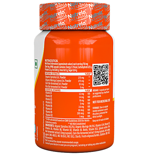 Patanjali Nutrela Daily Energy Capsules - Vitamin B Complex, Energy Booster, 30 pcs