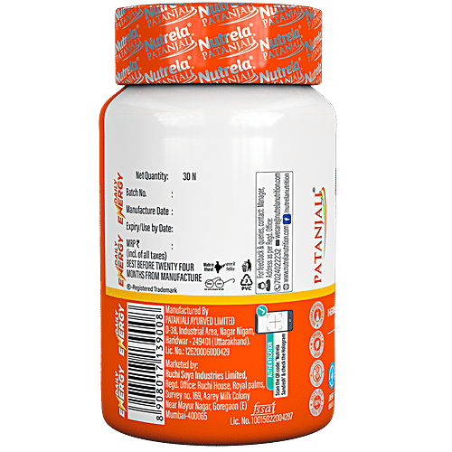 Buy Patanjali Nutrela Daily Energy Capsules Vitamin B Complex, Energy