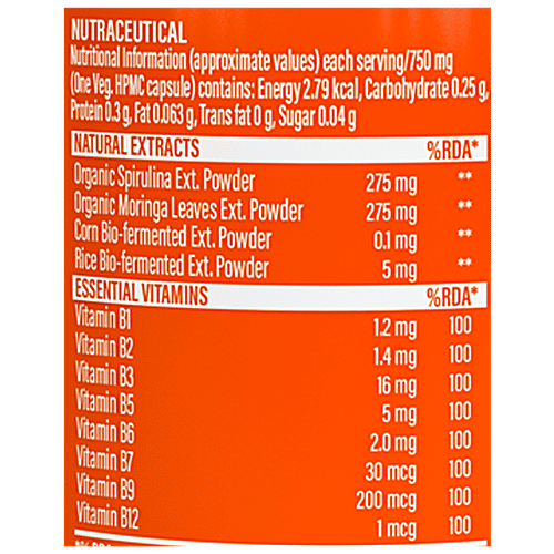 Patanjali Nutrela Daily Energy Capsules - Vitamin B Complex, Energy Booster, 30 pcs