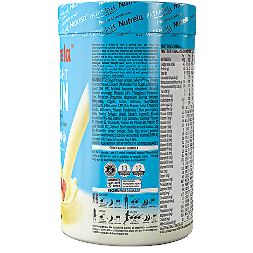 Buy Patanjali Nutrela Mass Gainer Powder For Weight Gain With