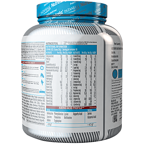 Patanjali Nutrela Protein Powder - Whey Performance,For Fitness Enthusiasts, 2 kg  