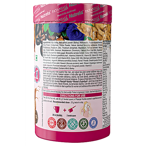 Patanjali Nutrela Women's Superfood - Health Supplement With Minerals & Vitamins, 400 g  
