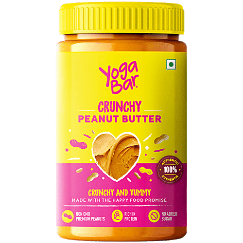 Yoga Bar Crunchy Peanut Butter - Non-GMO, High In Protein, No Added Sugar, 1 kg  