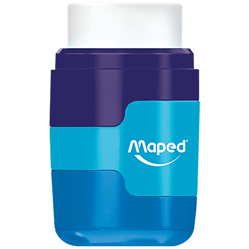 Maped  Sharpener With Eraser - Connect, 2 Holes Basic Blister, 32.47g, 1 pc  