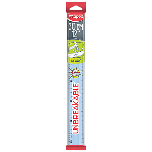 Maped  Un-breakable Ruler - 30 cm, For Students, 1 pc  Unbreakable
 For Measurement