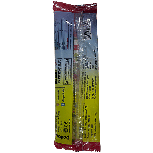 Maped  Essentials Writing Kit - Pencils, Eraser, Sharpener & Ruler, 5 pcs  