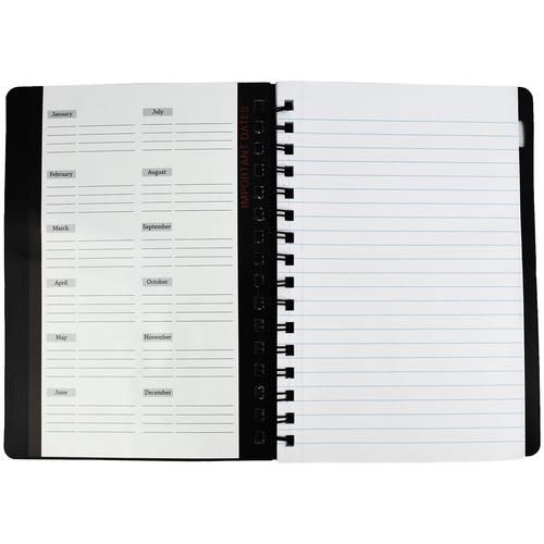 Cubic Wiro Notebook - Ruled, Single Line, Black, A5, 160 Pages, 1 pc  