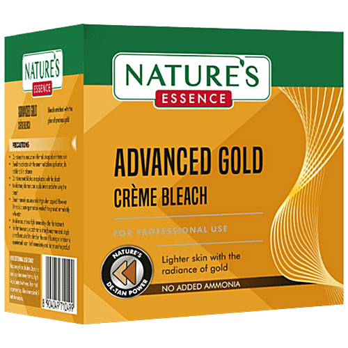 Natures Essence Advanced Gold Creme Bleach - Lightens Skin With The Radiance Of Gold, 210 g  