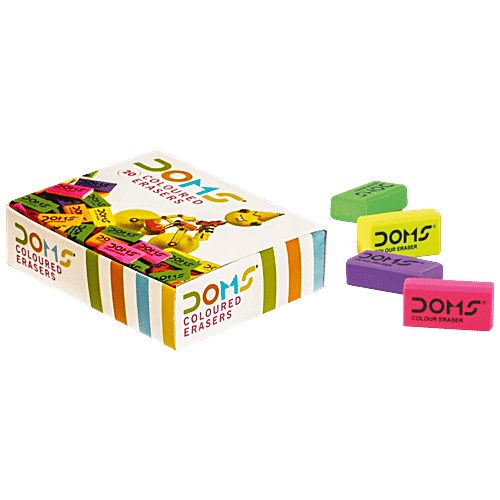Buy Doms Coloured Erasers NonToxic, PremiumQuality Online at Best