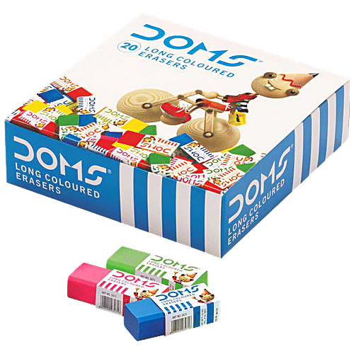 Buy Doms Long Coloured Erasers NonToxic, PremiumQuality Online at