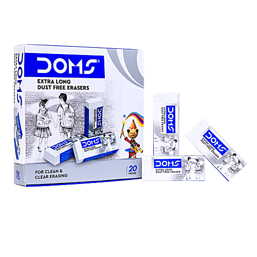 Buy Doms Extra Long Dust Free Erasers BreakResistant, Premium
