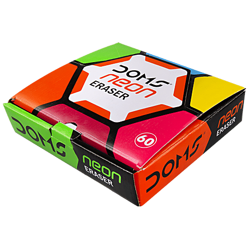 Buy Doms Neon Eraser Non Toxic, Premium Quality, DustFree, Break