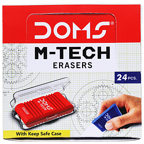 Buy Doms MTech Erasers With Keep Safe Case, Non Toxic, Premium