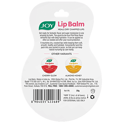 Buy Joy Pink Rose Lip Balm LongLasting, Nourishing, Heals Dry
