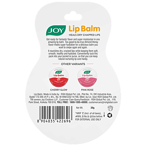 Buy Joy Almond Honey Lip Balm LongLasting, Nourishing, Heals Dry, Chapped Lips Online at Best