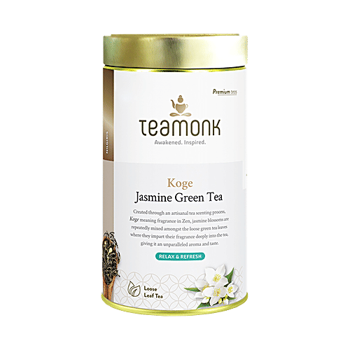 Teamonk Nilgiri Green Tea - Koge Jasmine, Helps To Feel Relaxed & Refreshed, 200 g  