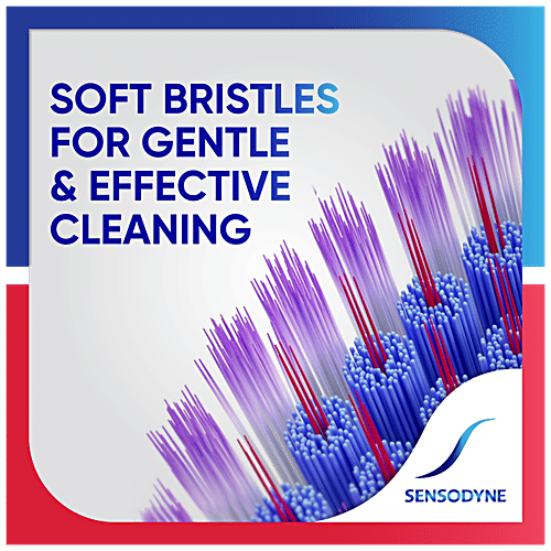 Sensodyne Sensitivity & Gum Toothbrush - With Soft Bristles, Flexible Neck, Better Cleaning, Without Excess Pressure, 3 pcs  