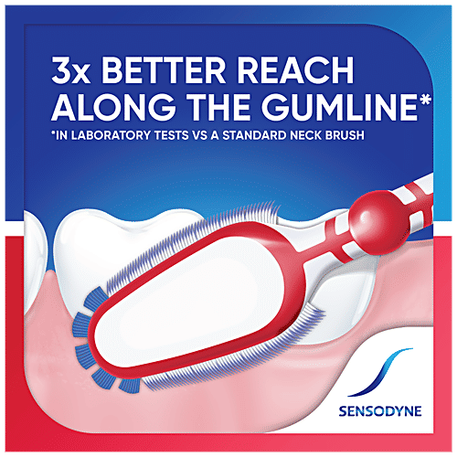 Sensodyne Sensitivity & Gum Toothbrush - With Soft Bristles, Flexible Neck, Better Cleaning, Without Excess Pressure, 3 pcs  