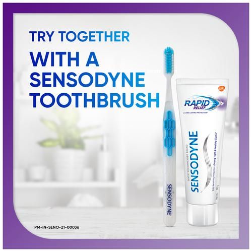 Sensodyne Toothpaste Combo Pack - Rapid Relief, Sensitive To Help Beat Sensitivity Fast, 80 g (Pack of 2) 
