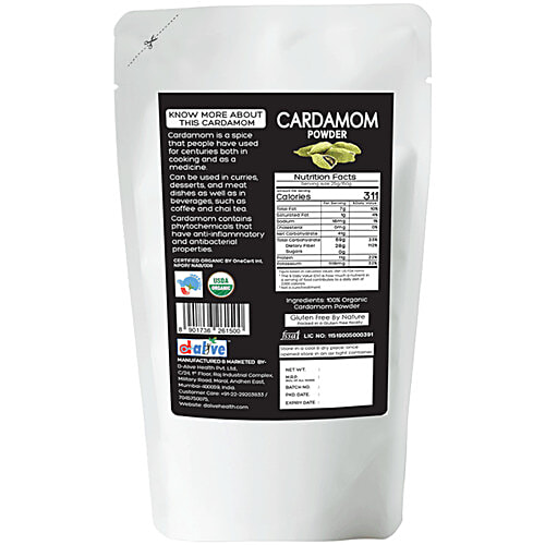 D-Alive Green Cardamom/Elaichi Powder - Pure & Natural, 150 g  D Alive Green Cardamom Elaichi Powder 100 Purenatural 100G