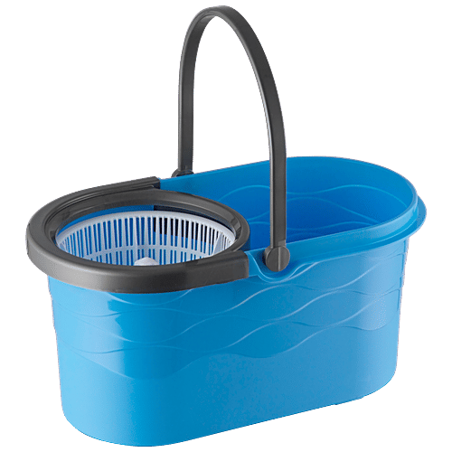 Buy Polyset Wave Mop Bucket With 360 Degree Rotating Inbuilt Spinner Used For Deep Cleaning