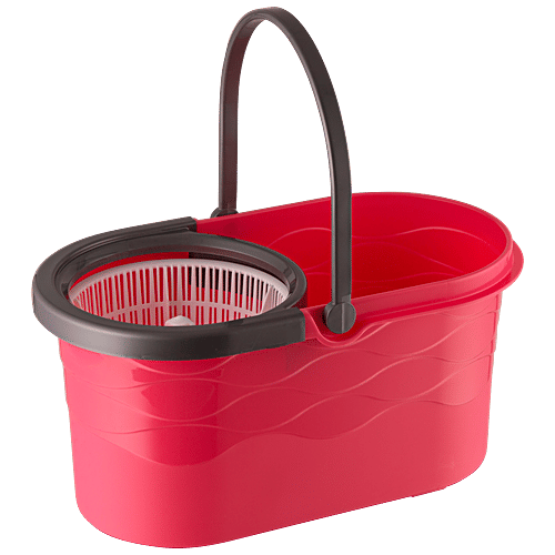 Buy Polyset Wave Mop Bucket With 360 Degree Rotating Inbuilt Spinner