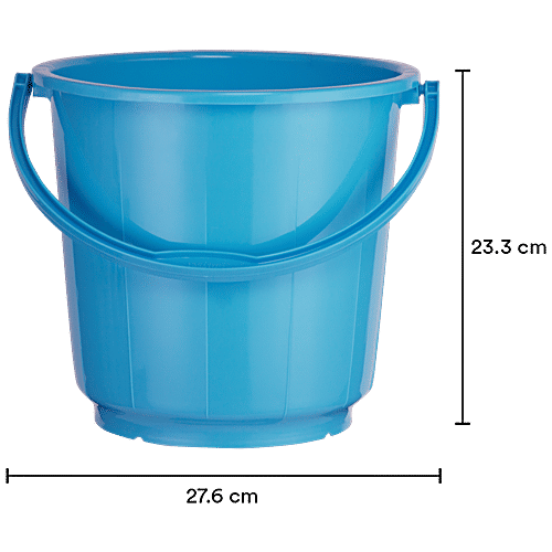 Buy Polyset Regular Plain Bucket Durable & Sturdy, Blue Online at