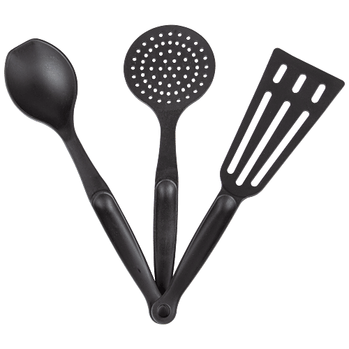 Buy Polyset Spatula Set Black, Heat Resistant, Non Stick Online at Best Price of Rs 149
