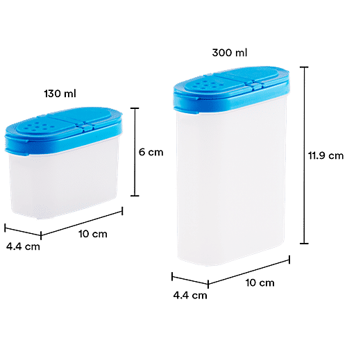 Polyset Tic Tac Sprinkler - 2 Sizes, For Condiments Storage, 4 pcs