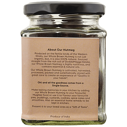 DIVING DUCK Whole Brown Nutmeg - Handpicked, Premium Quality, Natural, 100 g  