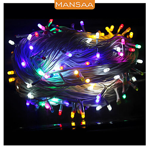 Mansaa Pixel LED Lights - With 8 Modes, Multicolour Automatic Blinking, 10 M, For Home Decor, 1 pc  Festive, Christmas