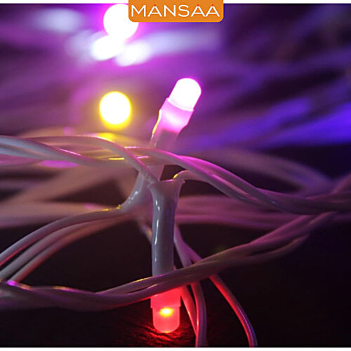 Mansaa Pixel LED Lights - With 8 Modes, Multicolour Automatic Blinking, 10 M, For Home Decor, 1 pc  Festive, Christmas